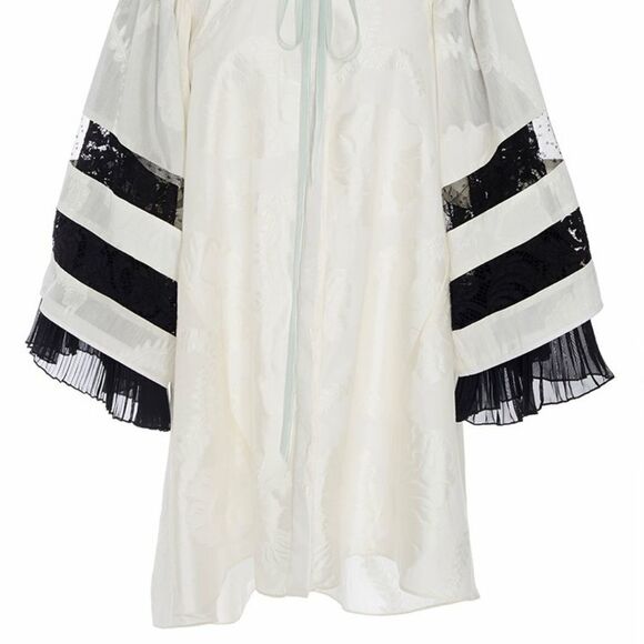 Adam Lippes Dress Silk Cotton Jacquard Mini Sz XS 0 - Picture 3 of 7